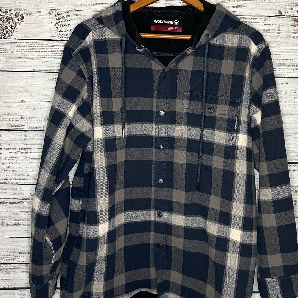 Wolverine Flannel Shacket Jacket Men - image 4